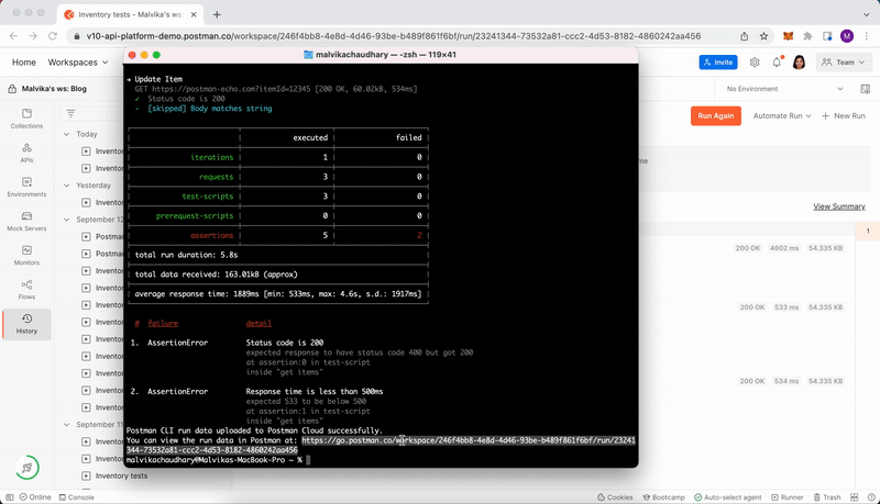 Postman CLI interface